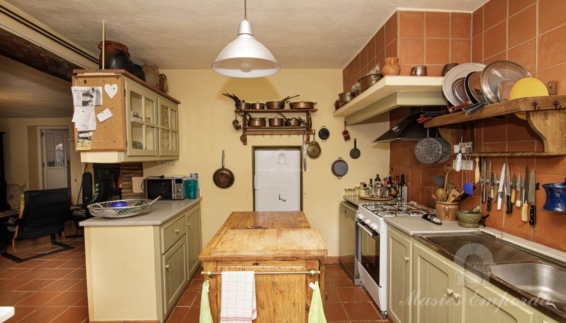 Kitchen open to the dining room 