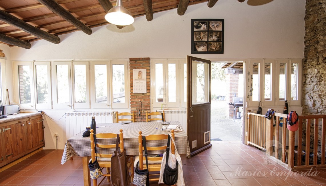 Kitchen-dining room of the farmhouse annexe 