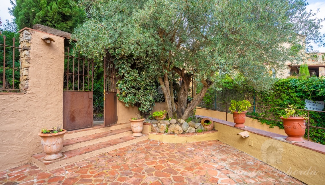 Terraza de entrada a la casa