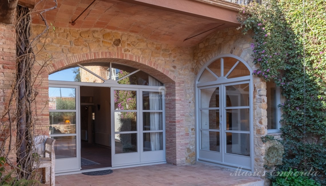 Interior garden terrace and access to the house