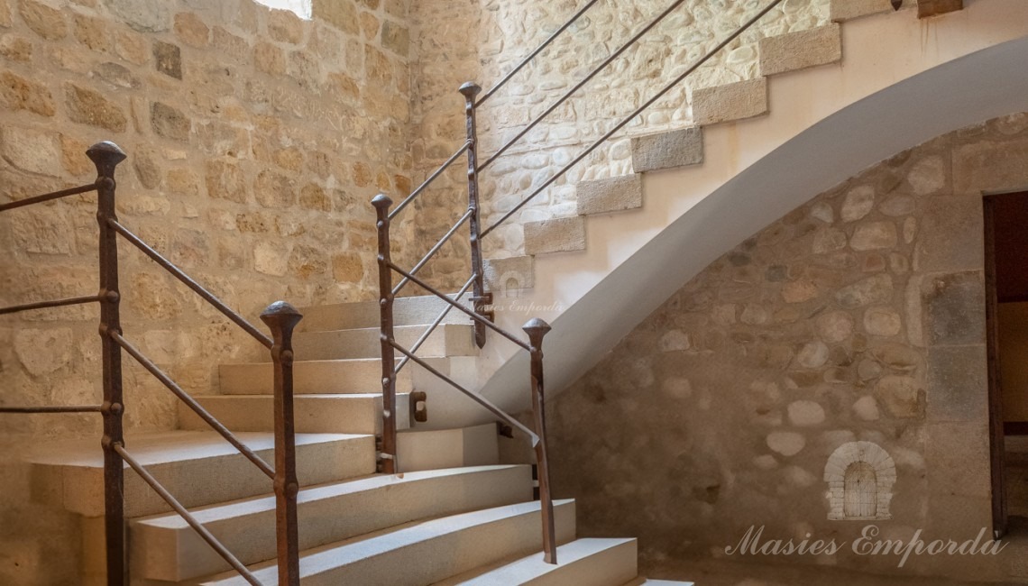 Staircase leading to the ground floor of the farmhouse