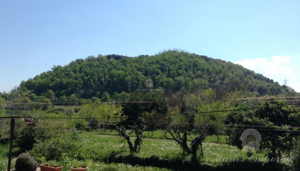 Vistas desde la terraza de la primera planta del jardín y huerto de la casa 