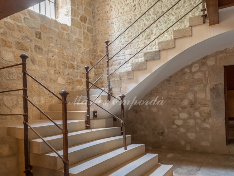 Staircase leading to the ground floor of the farmhouse