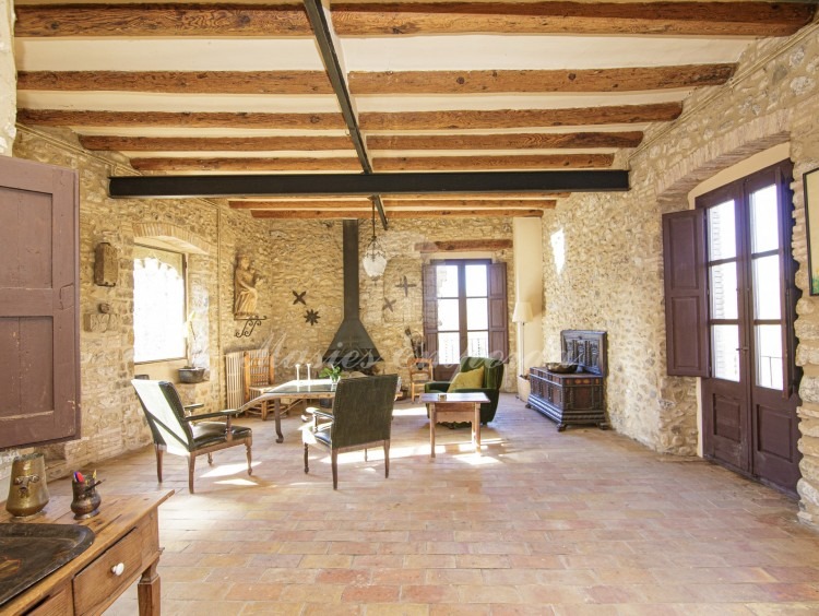 Living room with fireplace